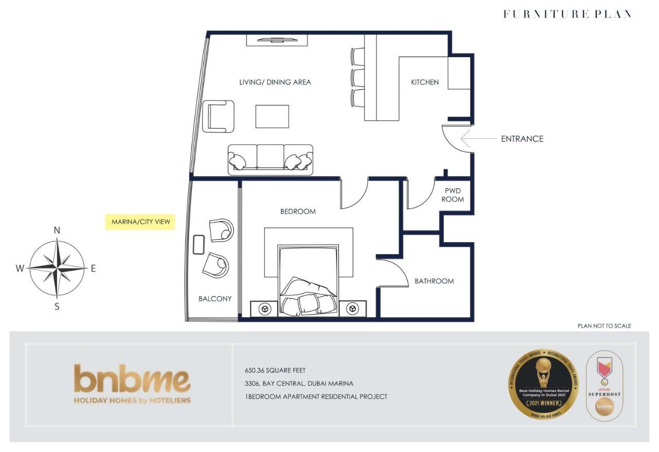 Ferienwohnung Bnbme - Bay Central Dubai Exterior foto